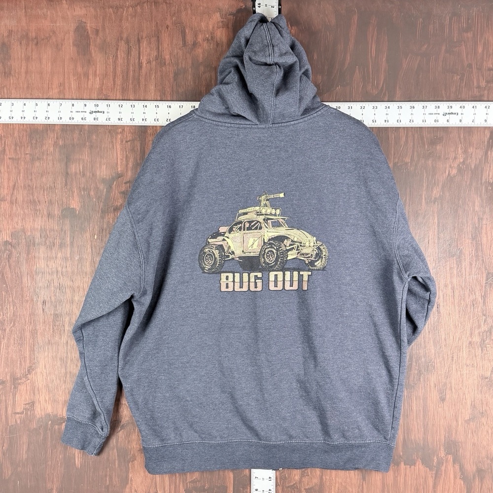 VIKTOS Big Time Bug Out Fleece Hoodie Sweater Navy Heather (17030) Men's 2XL XXL - Picture 6 of 7